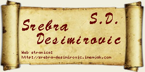 Srebra Desimirović vizit kartica
